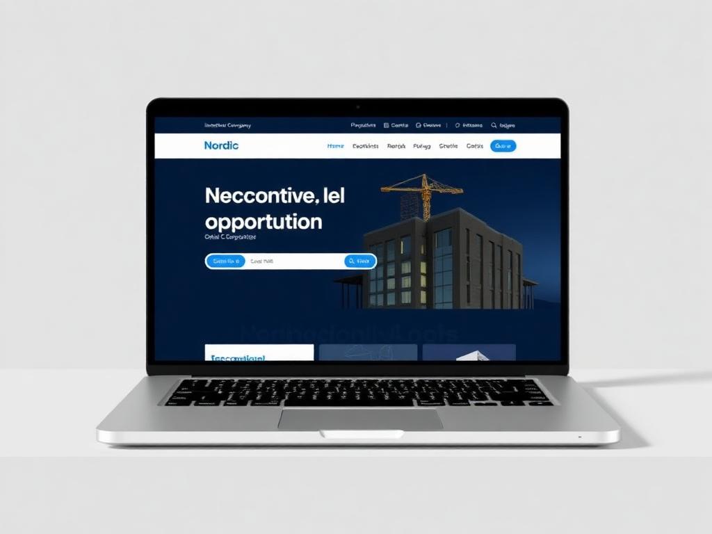 Hemsida byggd av Nexora Digital för Nordic Construction